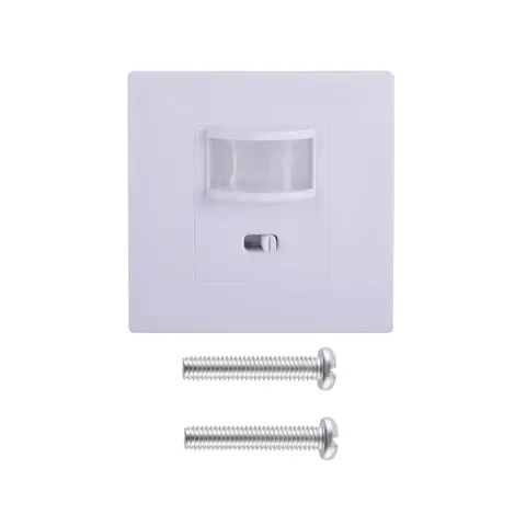 White PIR Motion Sensor Wall Switch AC100-240V for Downlights & Ceiling Lights