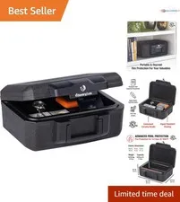 Fireproof Lock Box Small Safe with Key Portable for Documents Money Fireproof