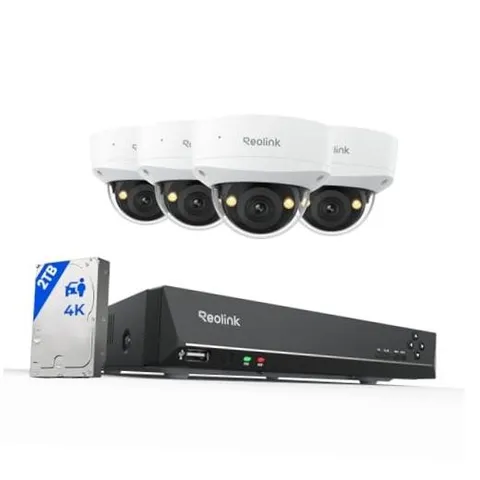 4K Security Camera System, 4pcs 4K UHD IK10 Vandalproof PoE Surveillance Cams