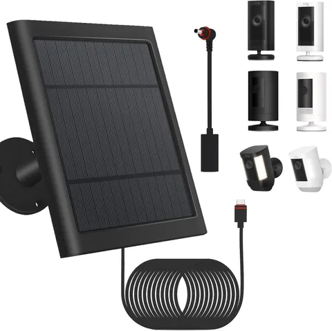 1 Pack - Solar Panel for Ring Security Camera Spotlight Cam Plus/Pro(Battery)