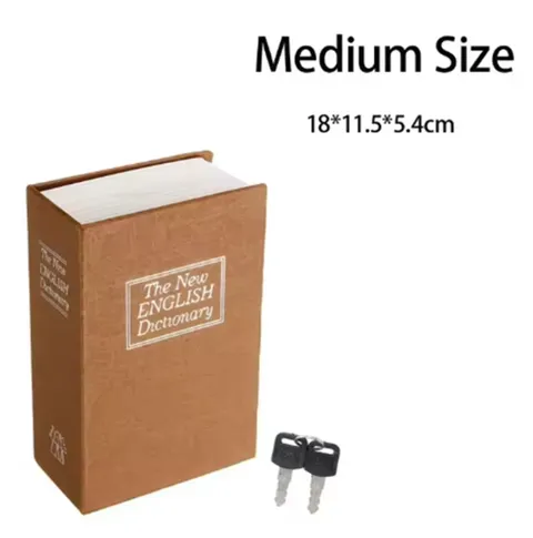 Diversion Book Safe Combination or Key Lock Secret Hidden Collection Box
