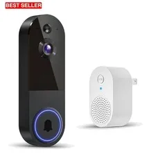 ClipBlur 1080p Wireless Video Doorbell Camera, Night Vision, Battery, AI Motion