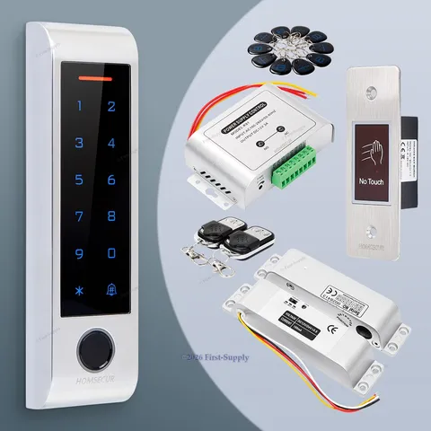 HOMSECUR Weatherproof IP66 APP WIFI Fingerprint PIN Access Control Touch Keypad
