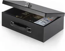Caja Fuerte Cajas Fuertes Pequeña De Seguridad Para Dinero Contra Fuego Secreta.