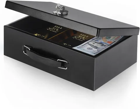 Caja Fuerte Cajas Fuertes Pequeña De Seguridad Para Dinero Contra Fuego Secreta.