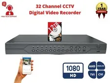 Evertech 32 Channel H.265 AHD TVI CVI Analog Security Camera DVR Recorder 12TB