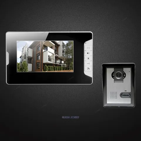 7" Video Door Intercom System with Mute Mode for Home Security for House/ Flat