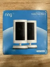 Ring Outdoor Cam Plus Battery Powered Security Camera 2-Pack  Open box. READ