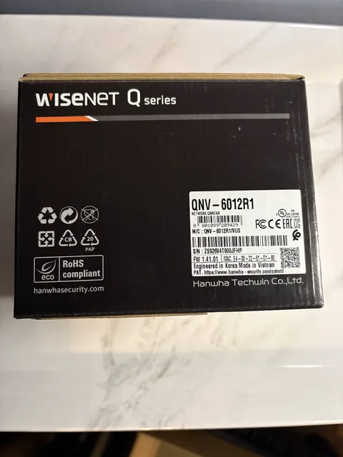 NEW Wisenet QNV-6012R1 2MP IR Vandal Dome Camera Outdoor PoE Hanwha
