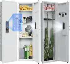53.15" Wall Safe Between the Studs Biometric Hidden Wall Gun Safe W/ Touch