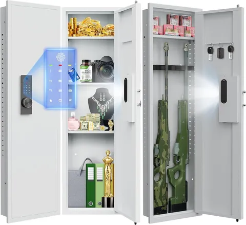 53.15" Wall Safe Between the Studs Biometric Hidden Wall Gun Safe W/ Touch