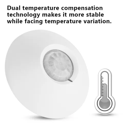 12V Wired Indoor Top Mounted 360 Degree Passive Infrared Motion Detection Sensor