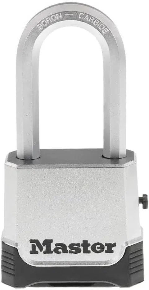 Master Lock Silver Outdoor Combination Lock, Heavy Duty Weather Resistant Padloc