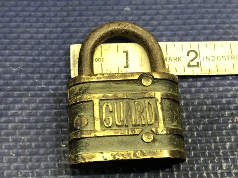 GUARD Brass Padlock 1902 pad lock vintage