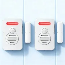 Wireless Door Alarm When Opened Voice Alert Magnetic Sensor Adjustable Volume ×2