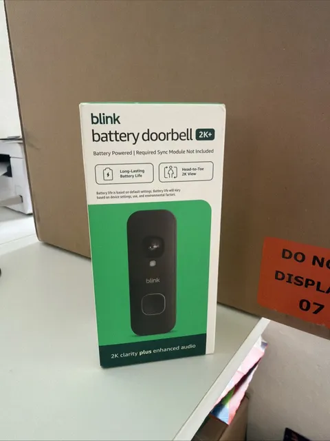 Blink - Battery Doorbell 2K+ Wireless video doorbell, 2K resolutio... Brand New