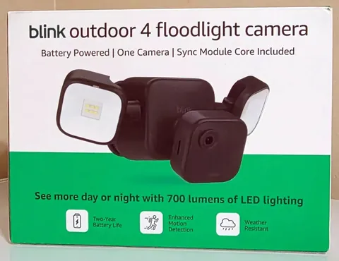 Blink Outdoor 4 Floodlight Camera Battery Powered Sync Module Core New