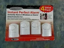Instant Alarm 4 Count Value Pack for Doors Windows etc Peel & Stick 90 dB