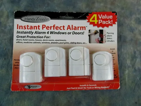 Instant Alarm 4 Count Value Pack for Doors Windows etc Peel & Stick 90 dB