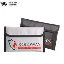 Dual-Layered Fireproof Bag 5x8" - Non-Itchy Silicone for Safe Valuables Storage