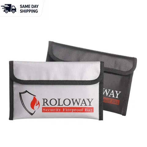 Dual-Layered Fireproof Bag 5x8" - Non-Itchy Silicone for Safe Valuables Storage