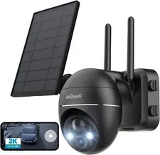 Outdoor Security Cameras Wireless, 2K Solar security camera System 360° PTZ IP65