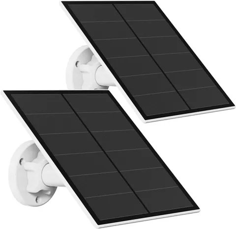 High-Efficiency USB Solar Panel for Battery Cameras - 2 Pack with 9.8ft Cable