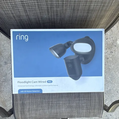 Ring Floodlight Cam Wired Pro Hardwired Wi‑Fi Alexa 3D Motion 1080p Black
