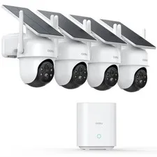 D1 Classic 4-Cam Kit, Security Cameras Wireless Outdoor, Solar Powered