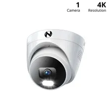 Night Owl Add On Wired IP 4K HD Indoor/Outdoor Deterrence Dome Camera with 2-Way