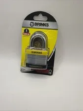 NEW BRINKS ProMax Security Commercial Grade Boron Steele Pad Lock 662-50091