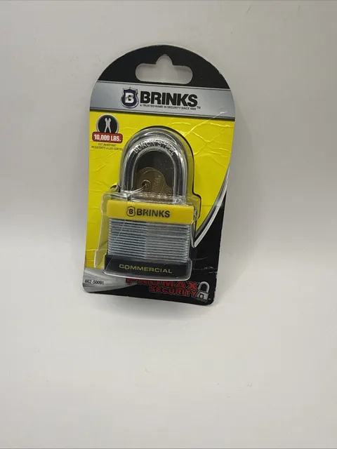 NEW BRINKS ProMax Security Commercial Grade Boron Steele Pad Lock 662-50091