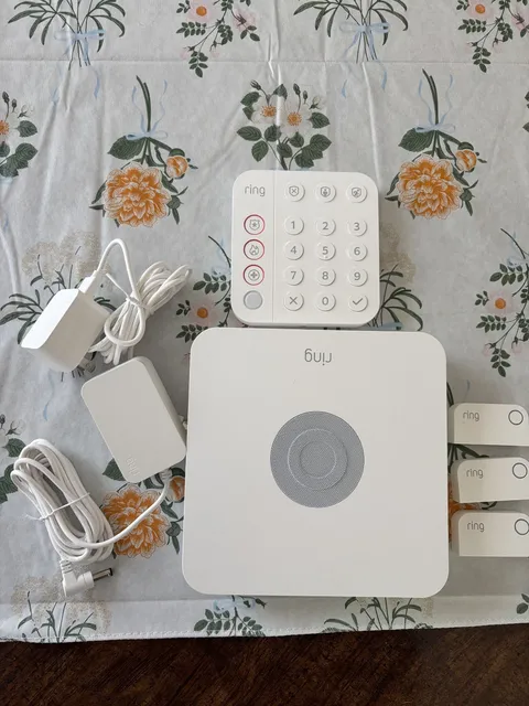 Gently Used Ring Home Alarm Kit, white, 3 zones