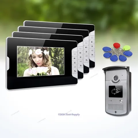 7" Video Door Entry Call System with Intra-monitor Audio Intercom for Apartment