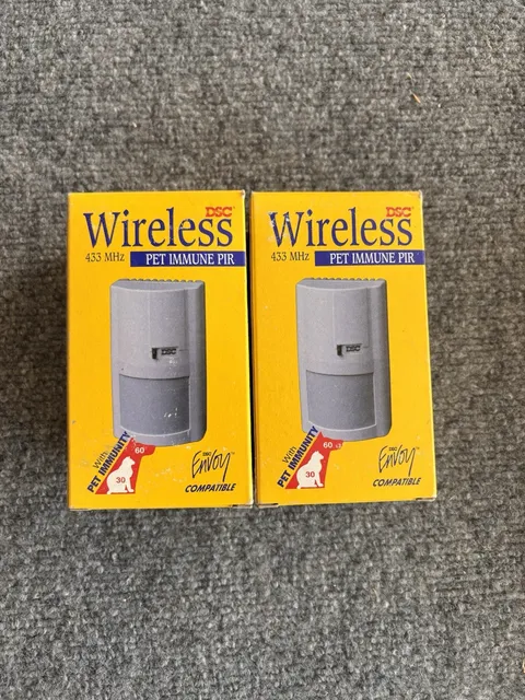2 DSC Wireless Motion Detectors 433MHz with Pet Immunity New!!!
