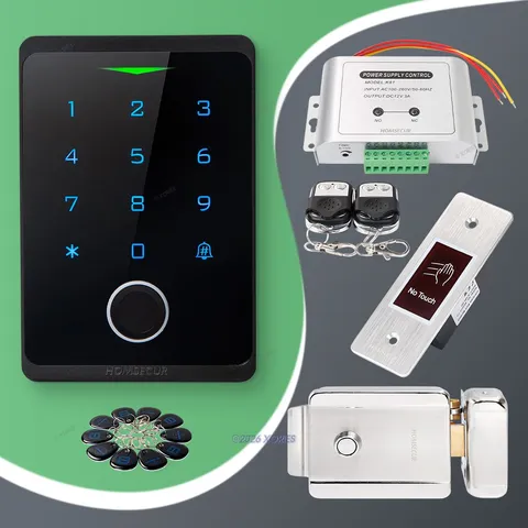 HOMSECUR IP66 APP WIFI RFID Access Control Set Electric rim lock