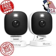 VIMTAG 2.5K White 4MP Cameras 2 Pack