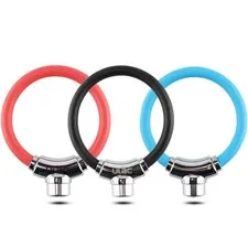 Reusable Steel Cable Lock Blue Ring Horseshoe for Secure Bike Protection