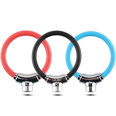 Reusable Steel Cable Lock Blue Ring Horseshoe for Secure Bike Protection