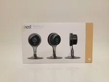 Google Nest Cam Indoor 1080p HD Wired Security Camera 3-Pack NC1104U Used