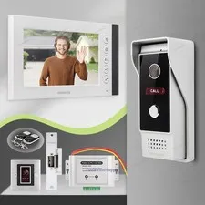 HOMSECUR Video Doorphone Entry Intercom With Electrical Lock Monitoring Security