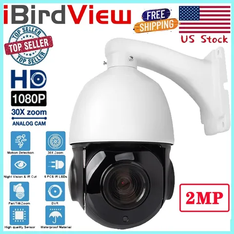 1080P 2MP 4in1 PTZ Dome Camera 30X Zoom Outdoor IR Night Vision AHD TVI CVI CVBS