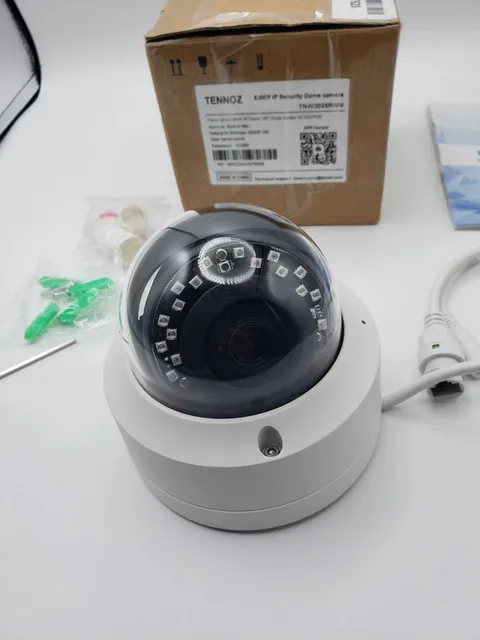 WHITE - TENNOZ 5.0MP IP SECURITY DOME CAMERA