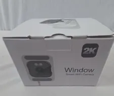 2K Window Smart WiFi Camera with Motion Detection and Night Vision
