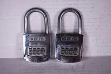 2 ABUS 160 50 High Security 4 Dial Resettable Chrome Combination Lock