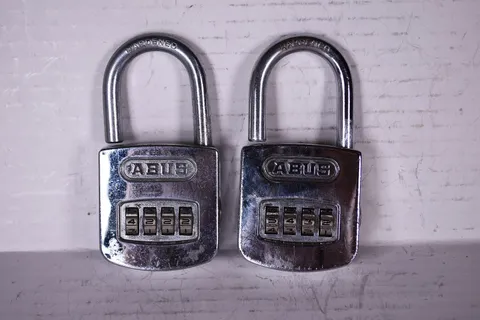 2 ABUS 160 50 High Security 4 Dial Resettable Chrome Combination Lock