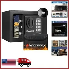 Compact Alloy Steel Safe Box with Digital Keypad and Fireproof Bag Included