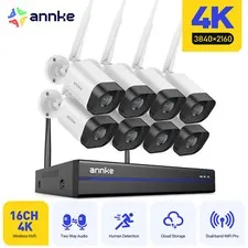 ANNKE 4K Wireless Security Camera System 16CH NVR Two Way Audio Human Detection