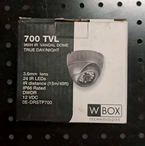 W Box Technologies Professional Dome Security Camera, 700tvl, 960H IR, Dark Grey
