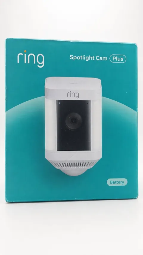 Ring Spotlight Cam Plus Battery - Outdoor/Indoor White Original Retail Packaging